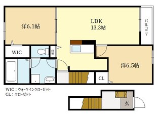 カーサ　フェリーチェの物件間取画像